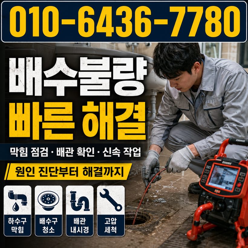 하일면 하수구막힘 빠른출동 3